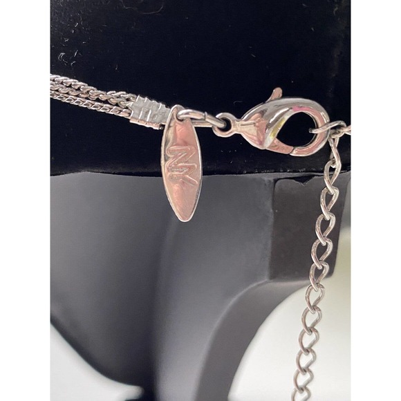 NY Jewelry Multi Strand Necklace W/ Stones pink Clear Marble Signed 20” Long - Picture 4 of 6